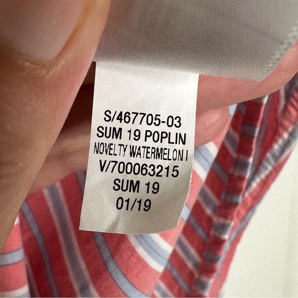 Gap Striped Poplin Stretch Standard Fit Long Sleeve Button Down Shirt Men’s S - Picture 9 of 9